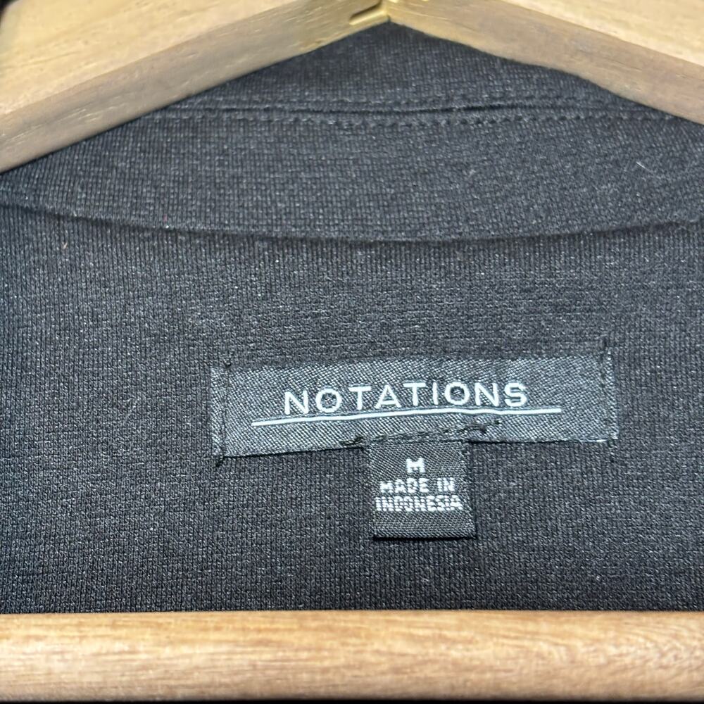 Notations Blazer M Black Single Button Classic Mi… - image 3